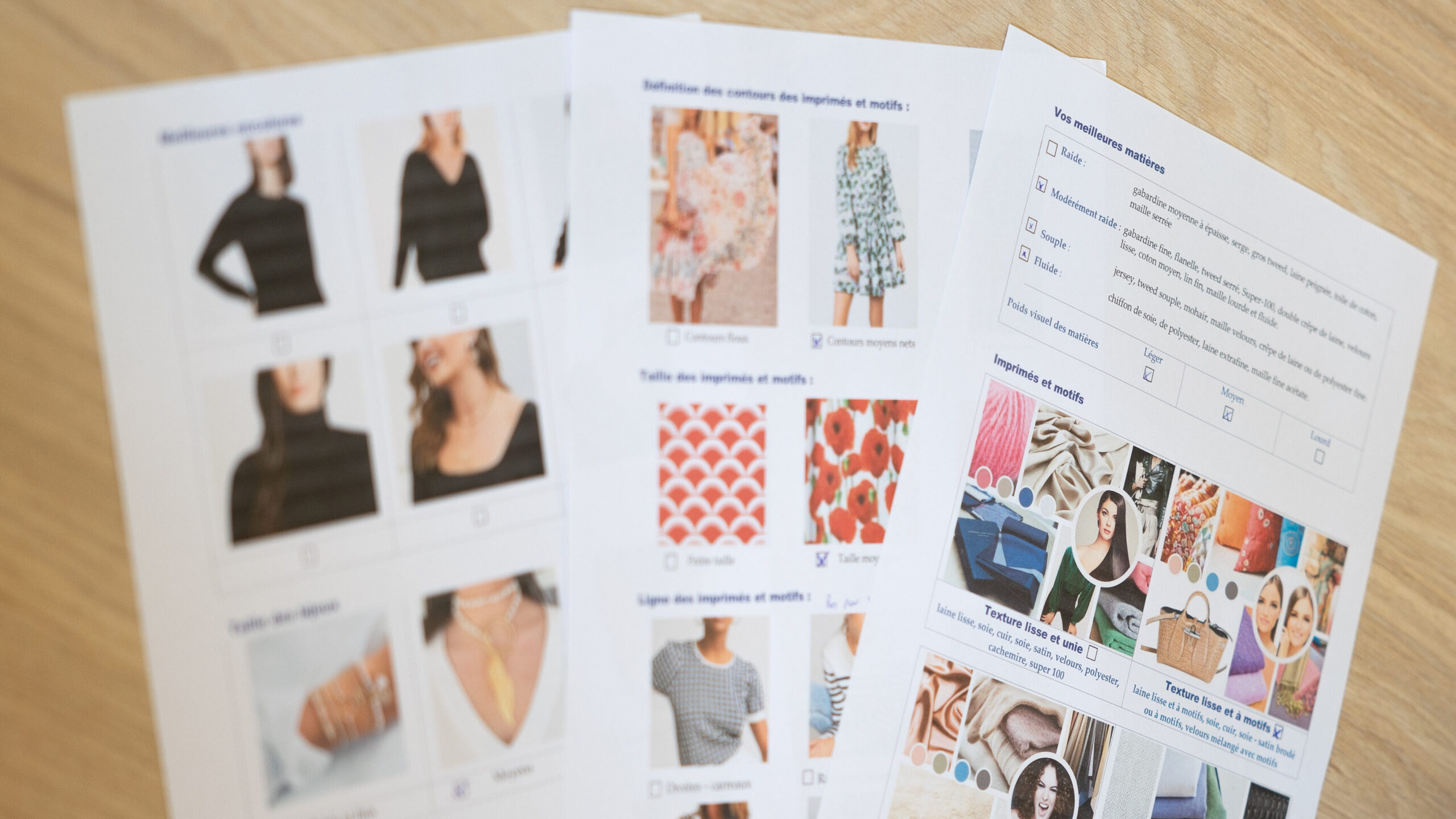 les différente carte pour déterminer le style personnel